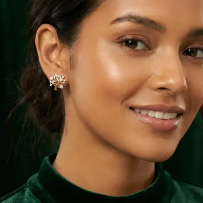 Vintage Charm Silver Stud Earrings